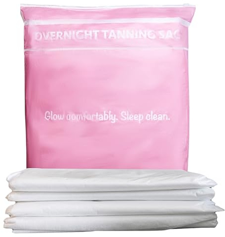 heestar Self Tan Sleep Sack Set – Disposable Tanning Sheet Protector for Bed – Breathable, Hygienic Self Tan Sleeping Sack – Protects Sheets from Tanning Lotion Stains – Bed Protector (WHITE, Pack 8)