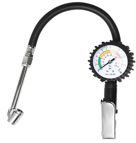 Reifendruck Prüfer für Reifen, Reifenfüller mit Manometer, Reifenfüller Digital mit Luftdruckprüfer Manometer Druckluft, Präziser Reifendruckmesser für PAuto, Motorrad, Lkw