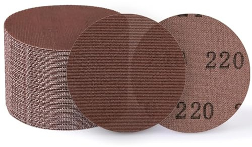 UMXIUO 50 Pcs 125mm Mesh Sanding Discs 220 Grit Net Sandpaper | Hook and Loop Sanding Pad for Orbital Sander Efficient Dust Polishing