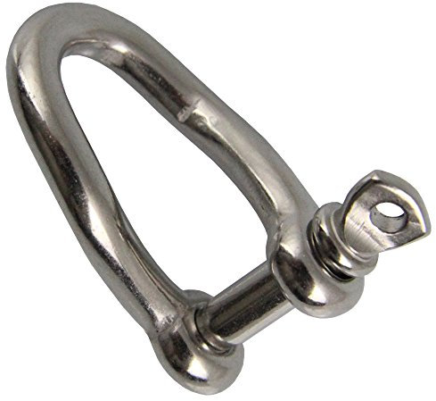 5 Stück Schäkel gedreht D= 5 x 30 mm - Edelstahl A4