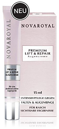 NOVAROYAL® Premium Lift & Repair Augencreme | Intensiv wiederaufbauende, glättende Anti-Falten-Pflege | Reduziert dunkle Augenringe | Lindert Lidabsackungen & Tränensäcke | Für jedes Hautalter