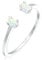 Elli Ring Damen Oval Geo Opal Offen Verstellbar in 925 Sterling Silber