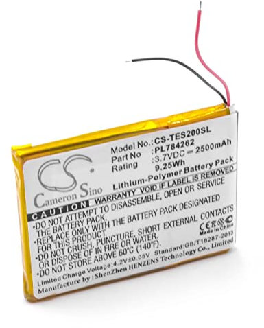 vhbw Batterie Remplacement pour Teasi PL784262 pour Appareil GPS de Navigation (2500mAh, 3,7V, Li-polymère)