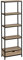 LOLAhome Estantería de Metal Negro con estantes Urban Industrial (Natural 5 estantes +1 cajón 180x30x60 cm)