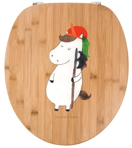 Mr. & Mrs. Panda Motiv WC Sitz Einhorn Junge - Geschenk, Bube, Klobrille, Einhörner, Toilette, Einhorn Deko, WC-Sitz, Unicorn, Mittelalter,