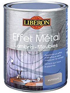 LIBERON Effet métal pour meubles et lambris, Aluminium, 1L