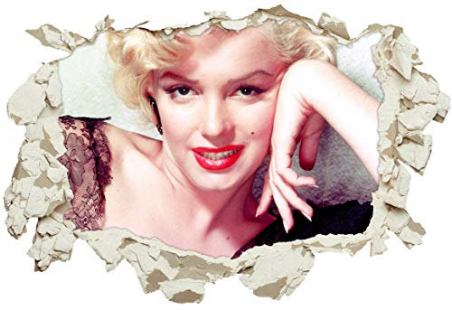 Unified Distribution Marilyn Monroe Ikone - Wandtattoo mit 3D Effekt, Aufkleber für Wände und Türen Größe: 92x61 cm, Stil: Durchbruch
