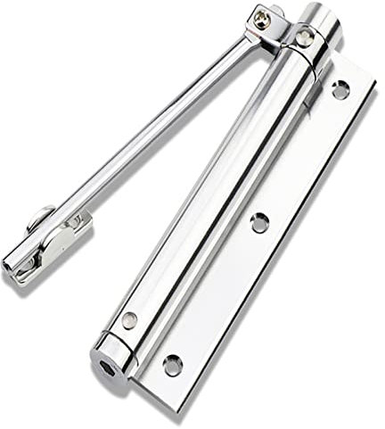 WANLIAN Stainless Steel Adjustable Automatic Door Closer for Residential,Commercial, Home, Office, Hotel, Fire Doors, Silver