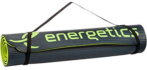 energetics Unisex – Erwachsene Gymnastik-Matte-183002 Gymnastik-Matte, Grey/Yellow, 185 x 100 x 1,5cm