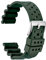 WOCCI 20mm Belüftete FKM Gummi Uhrenarmband für Herren (Nicht Silikon), Schnellverschluss Armband, Silberner Schnalle (Armee Grün)
