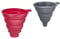 Westmark Set di Imbuti, 2 Pezzi, Ø 10 e 11 cm, Ripiegabili, Silicone, Grigio/Rosso, 21212270