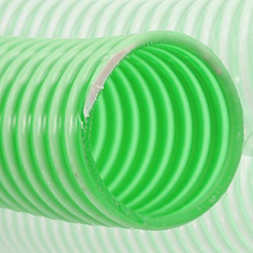 Saugschlauch Spiral Förderschlauch Absaug Pumpen Schlauch grün/transparent (ID 50 mm 2, 15.00 M)