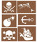 Tattoo Sticker selbstklebende Klebetattoos Schablone Set Kinder Meerjungfrau Mädchen Jungen Kids Kindertattoos temporäre Tattoos Einhorn Anker Geschenke Farbe Piraten