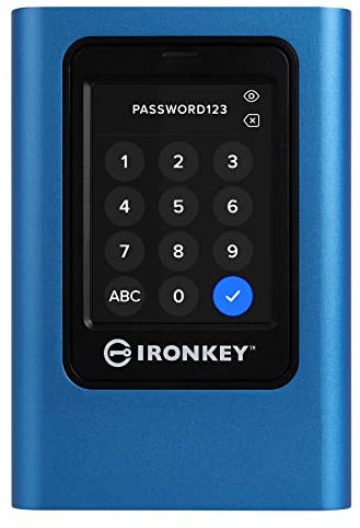 Kingston IronKey Vault Privacy 80 - Externe SSD - FIPS 197-zertifiziert mit XTS-AES-256-Bit-Verschlüsselung- Up to 250MB/s beim Lesen, 250MB/s beim Schreiben - IKVP80ES/960G