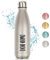 Glitzer-Trinkflasche aus Edelstahl | Personalisiert | Namensflasche | Thermoflasche | BPA-Frei | Geschenkidee | Silber