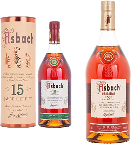 Asbach Spezialbrand 15 Years, 70 cl & Original 3 Years Old, 70 cl