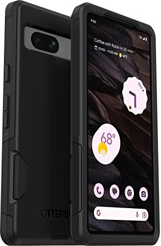OtterBox Google Pixel 7A Commuter Series Case - BLACK, slim & tough, pocket-friendly, with port protection