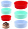 PINGEUI 6 Pcs 6 in 8 in Silicone Cake Tins, Non Stick Round Silicone Cake Pan for Cake, Pie and Pizza Baking, 3 Colors