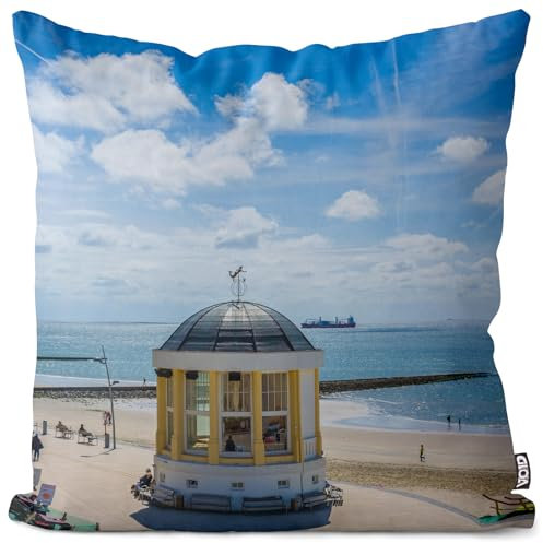 VOID Borkum Kissenbezug Kissenhülle Deko Polyester Dekoration Garten Dekokissen, Kissen Größe:50 x 50 cm