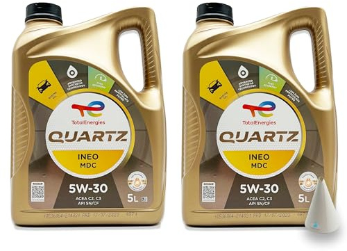 10 L Total Quartz Ineo MDC 5W-30 | kompatibel mit | MB 229.52 | GM GB2F0312070 | OV 040 1547 - D30 | 10 Liter | 5W30 Motoröl | Motorenöl | mit Trichter | weitere Freigaben & Empfehlungen siehe Artikel