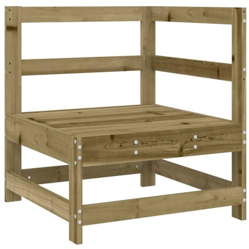 vidaXL Garten Ecksofa, Modular Gartenmöbel, Sofa Lounge Sessel für Garten Terrasse Balkon, Gartensofa Gartensessel, Imprägniertes Kiefernholz