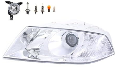 Johns, Scheinwerfer Halogen Front kompatibel zu Skoda Octavia 1Z 04-08 DE H1 H7 Links + Nebelscheinwerfer + Leuchtmittel
