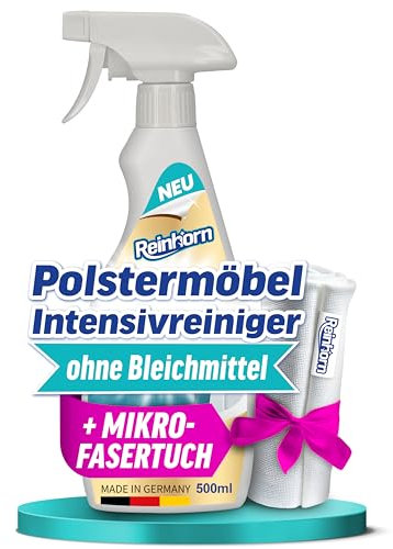 REINHORN Polsterreiniger mit Molekularbrecher ohne Wiederverschmutzung durch Tensidfreie Formel - Spezial Intensivreiniger für Textilien und Leder - Reiniger für Sofa, Couch, Auto, Polster, Teppich
