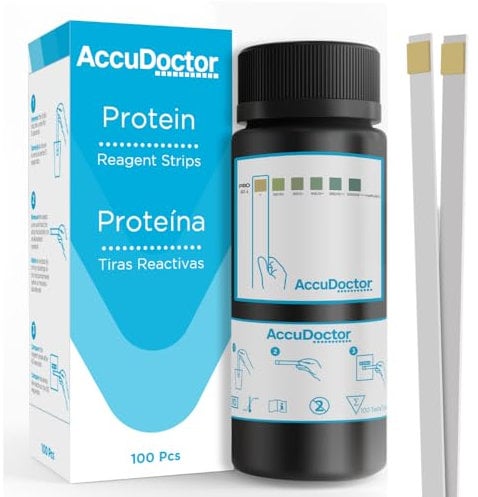 100 Accudoctor Urinteststreifen Eiweiss Protein Urin test strip teststreifen urintest stick Eiweiß Harnstreifentest Urinanalysestreifen Schnelltest Urintest