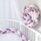 PTKG Bettschlange Umrandungen Geflochten Bettkantenschutz Baby Nestchen Bettrolle Stillkissen, Geflochten Bettschlange Nestchen Babybett Knotenkissen, Deko Kissen Für Schlafzimmer Wohnzimmer,A08,2m
