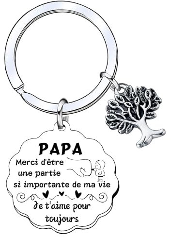 AIMINI Cadeaux Papa Cadeaux Porte clés Papa Cadeaux Anniversaire Papa Cadeaux Papa Noel Cadeaux pour la Fête des Pères Cadeaux Personnalisé Papa Cadeaux Papa Original (3)