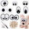 AHADERMAKER 8 Stile Niedliche Sicherheitsaugen Aus Kunststoff Mit Abstandshalter Puppenhandwerksaugen Ovale Puppenaugenklappe Selbernähen Basteln Puppenherstellung