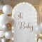 Babyparty-Schild, Aufkleber, goldfarben, groß, Geschlechtsoffenbarung, Dekoration, für Babyparty, Ballonbogen, Hintergrund, Wand-Party-Dekor (Oh Baby)