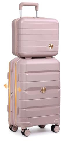 Sea choice Valigia da viaggio Espandibili Bagaglio a mano Cabina Trolley set di valigie trolley con 4 Doppie Ruote a 360° et Chiusura TSA, 55cm