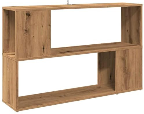 vidaXL Bücherregal Artisan-Eiche 100x24x63 cm Holzwerkstoff, Raumteiler, Büroregal, Standregal, Bücherschrank, Lagerregal, Aktenregal, Regal