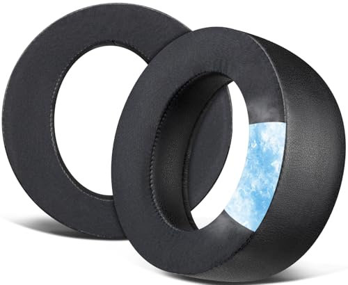 SOULWIT Cuscinetti di Gel Rinfrescante Ricambio per Sony per PlayStation PS5 Pulse Elite Wireless Cuffie, Cuscinetti Auricolari con Schiuma di Isolamento dal Rumore - Nero