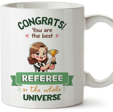 MUGFFINS Referee Woman Mug - in English - Best in Universe Trophy - Funny Gift for Colleagues - Ceramic 11oz Mug
