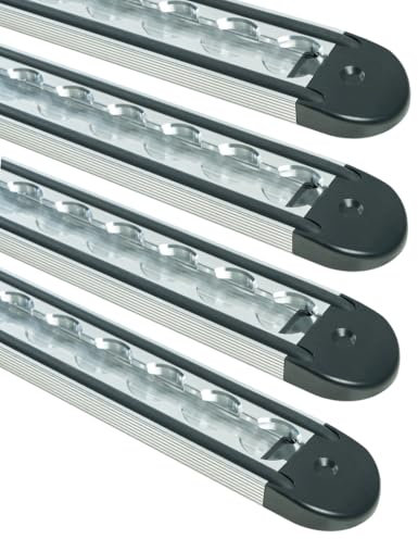 LOADCARE Airlineschiene eckig Schutzschnur und Endkappen, Zurrschiene 2 m Aluminium Ladungssicherung (1)
