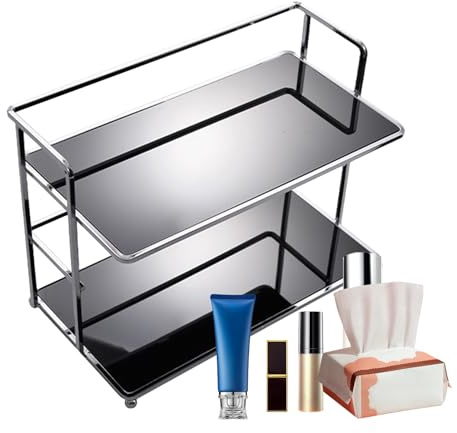 Soporte para tazas de café | Soporte de metal de doble cara para tazas de 2 niveles, organizador de tazas de café de doble capa, soporte para tazas de café y objetos pequeños organizados con
