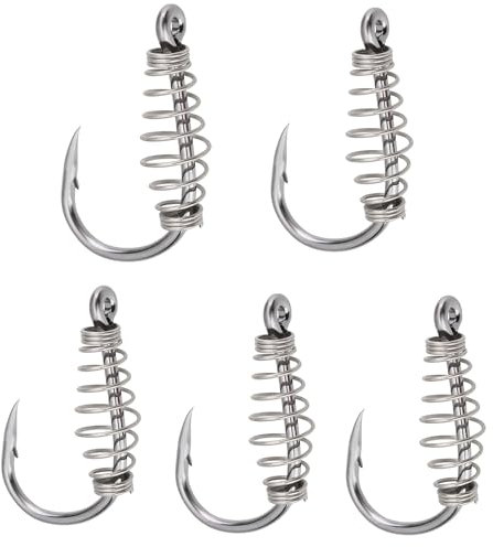DHER Kohlenstoffstahl Angelhaken Mit Angelbox Verschiedene Größen 100 Stück In 5 Verschiedene Größen # 8-# 12 Mit Löchern Haken Aus Kohlenstoffstahl (A)