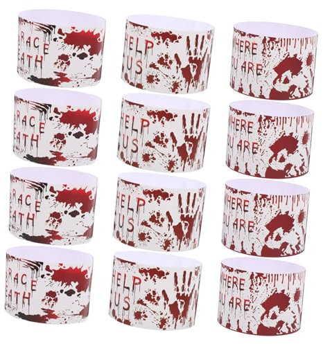 LOPUNER 24pcs Halloween Water Bottle Labels Spooky Adhesive Stickers for Parties Haunted House Decor Easy to Apply Remove for Mineral Water Bottles Halloween Celebrations