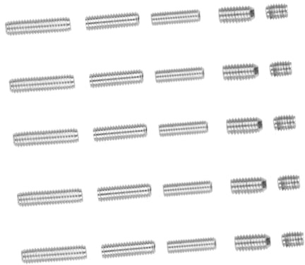 JOINPAYA 25 Stück Gitarrenbrückenschrauben aus Metall mit Sechskantkopf zur Höhenverstellung Inklusive Verschiedenen Größen für E-bass und E-gitarre Ersatz und Präzise Einstellung