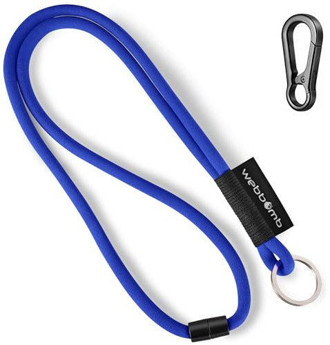webbomb Tubular Lanyard Schlüsselband - rund weich lang mit Karabinerhaken Sicherheitsverschluss & Schlüsselring als Schlüsselanhänger Keychain für Ausweis Handy Schlüssel
