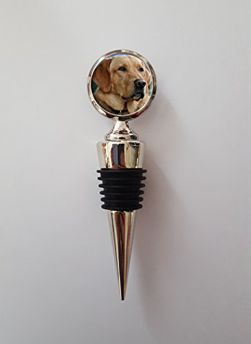 Golden Labrador Polished Metal Wine Bottle Stopper Ideal Birthday Keepsake Gift N73