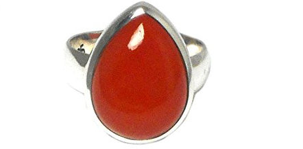 Art Gecko Carnelian Ring Sterling-Silber 925 Edelstein Größe S (CNR0103181)