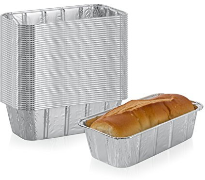 Multi Pack of Disposable Aluminum Foil loaf Bread Pans | 5-Lb Capacity | Superior Heat Conductivity for Evenly Baked Cakes, Breads, - Standard Size 12.5'' X 6.25'' X 3.5'' Pack Of 25 MADE IN THE USA