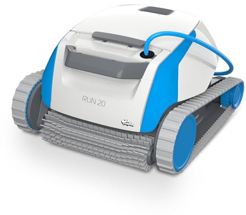 Dolphin Run 20 Robot pulitore Automatico per Piscina interrata e Fuori Terra Fino a 10m - Pulizia pareti e Fondo - Efficienza energetica