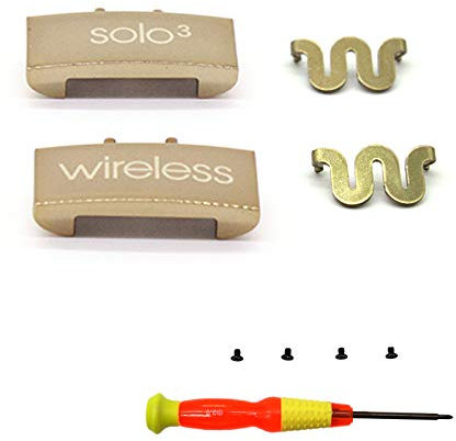 Aiivioll Replacement Headband Hinge Clip Cover + Pin Repair Parts Kits Set Accessories Compatible with Solo3 Wireless Solo2 Wireless Wired Over-Ear Headphones (Gold)
