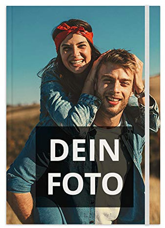 PhotoFancy® – Notizbuch mit Foto selbst gestalten – Tagebuch personalisieren und bedrucken (Format: DIN A4)