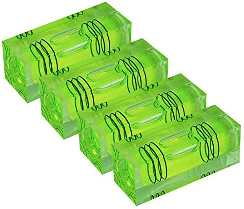 UMEI Hochpräzise Mini-Wasserwaage, Drei-Linien-Wasserwaage, Haushalts-Wasserwaage (40 x 15 x 15 mm, 4 Stück) (grün)