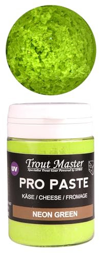 Trout Master Forellenpaste zum Forellenangeln 60g Pro Paste Teig, Farbe/Aroma:Neon Green/Käse